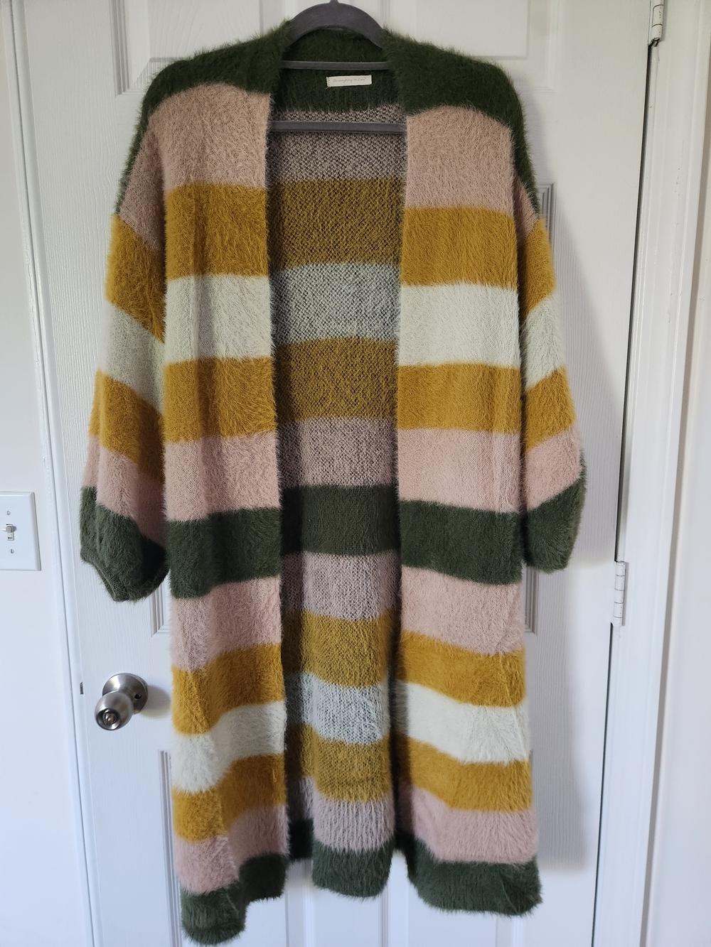Do Everything in Love Striped Duster